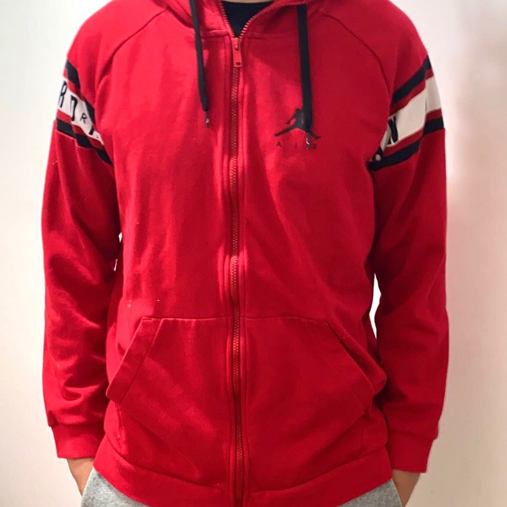 Men’s Red Air Jordan Zip-Up Hoodie